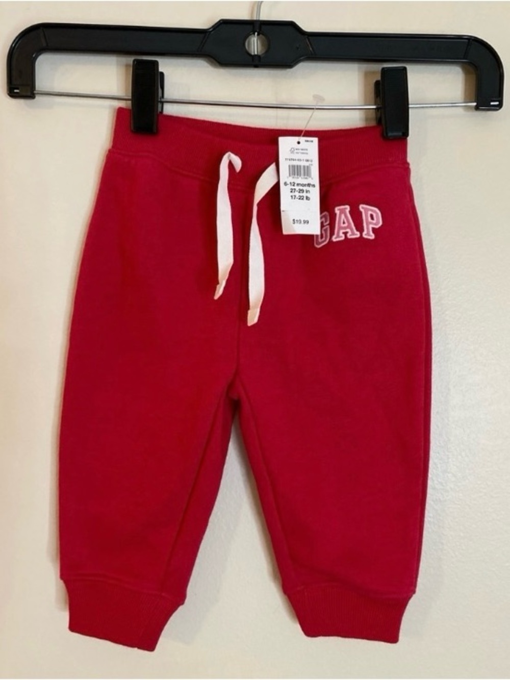 GAP Bright Red Toddler Drawstring Sweatpants